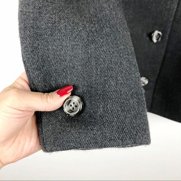 Vintage 1950s Claire Dratch Bethesda Fox Fur Collar Virgin Wool Jacket Coat S - Picture 6 of 16